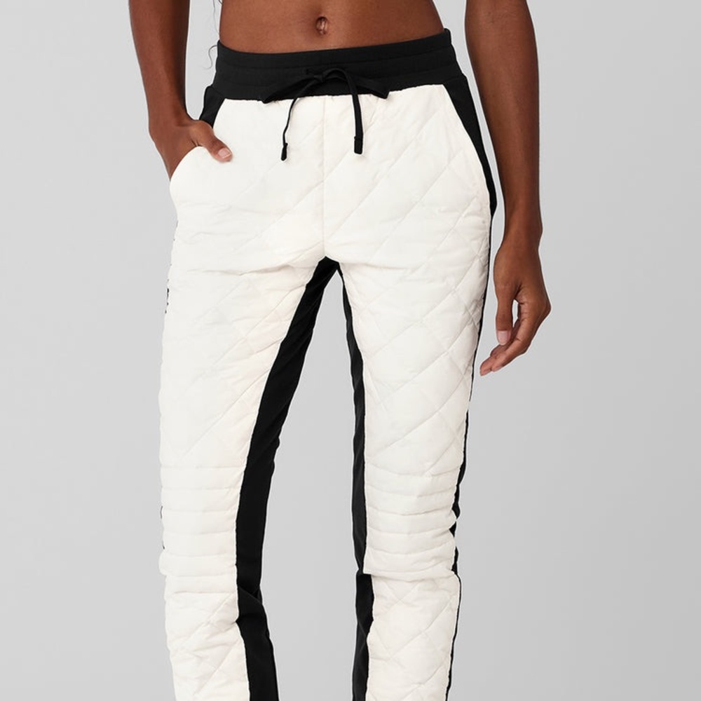 ALO Airbrush Winter Warm High-Waisted Moto Puffer Pants (NWOT)